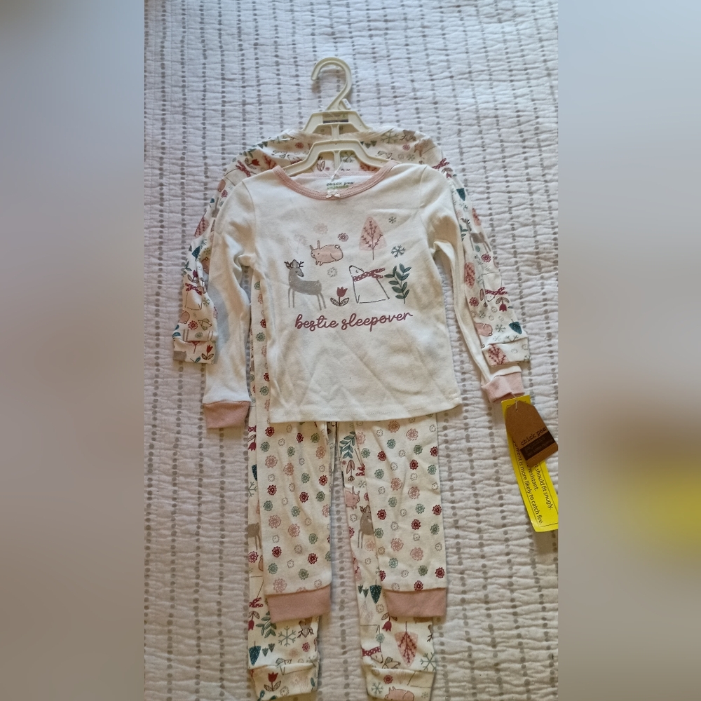 Chick Pea Toddler Woodland Animals Pajamas NWT 🦌🐇 🫛
